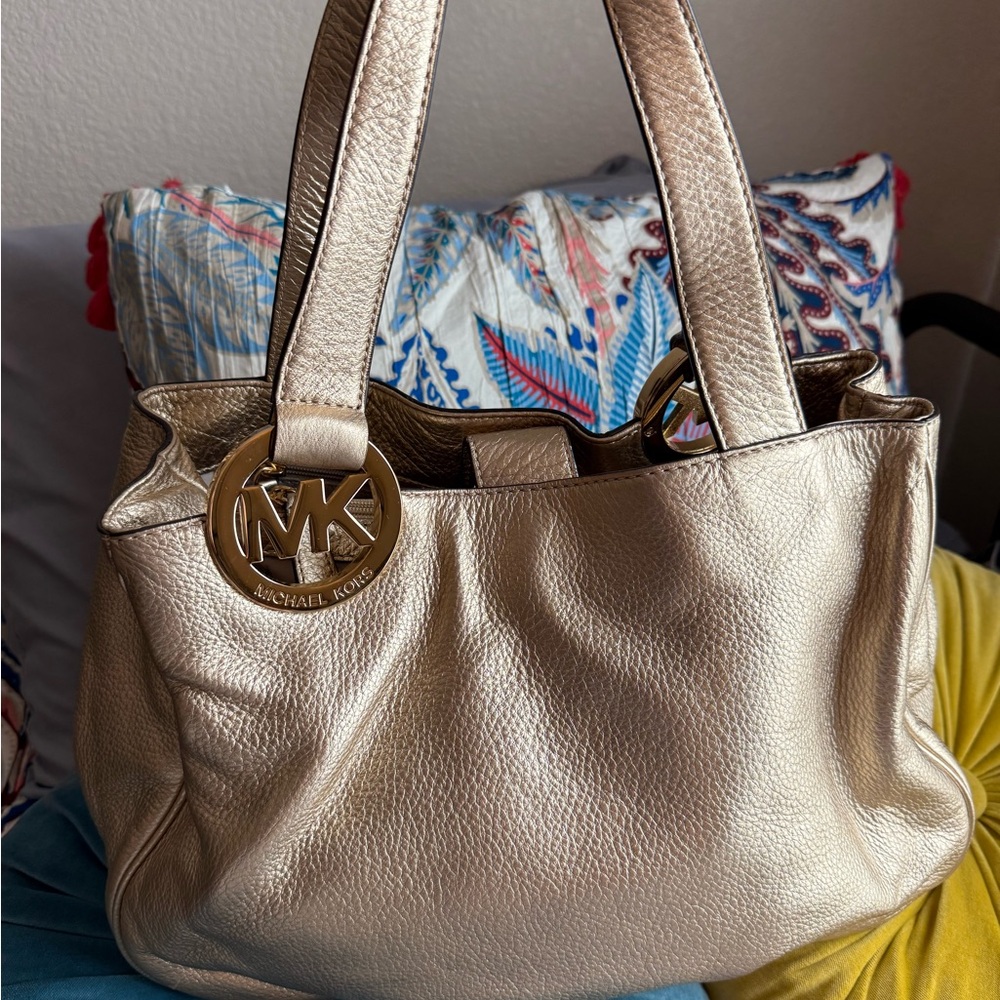 Michael Kors Gold Leather Women's Bag